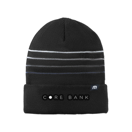 TravisMathew Striped Cuffed Beanie