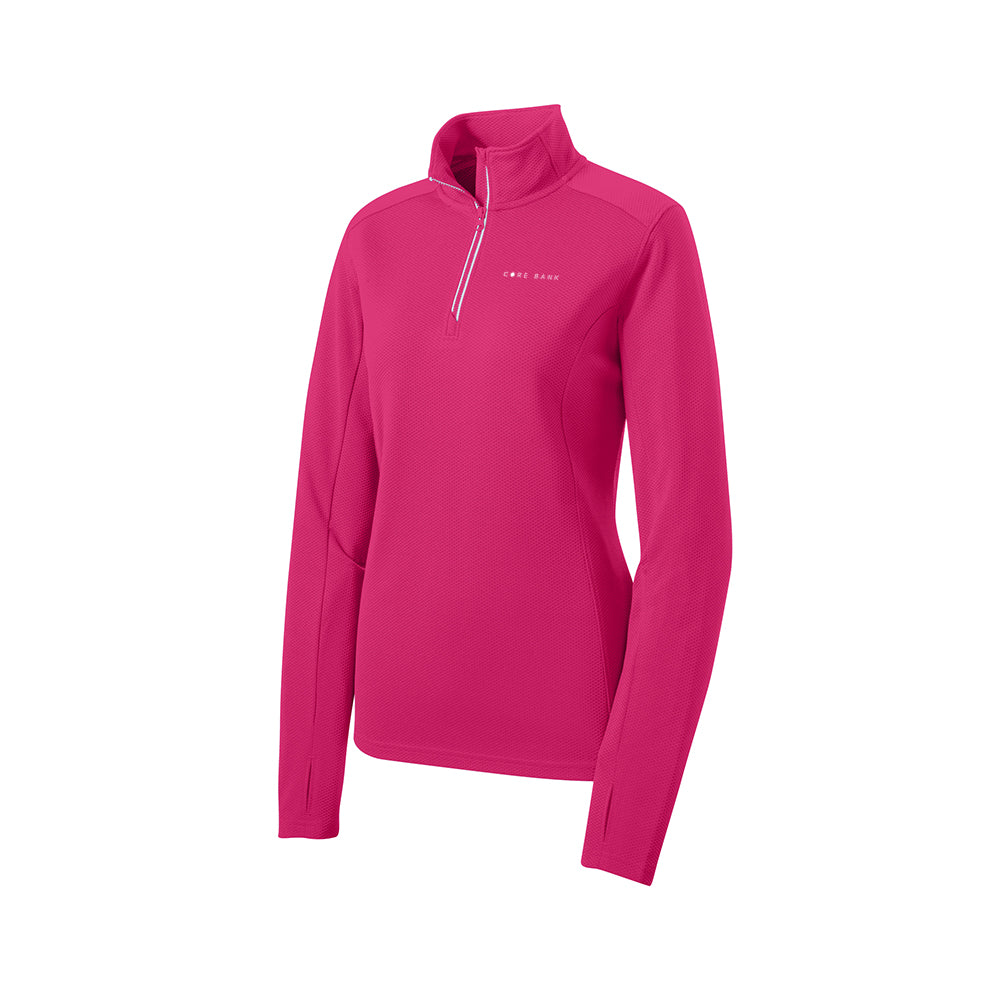 Sport-Tek Ladies Sport-Wick Textured 1/4-Zip Pullover