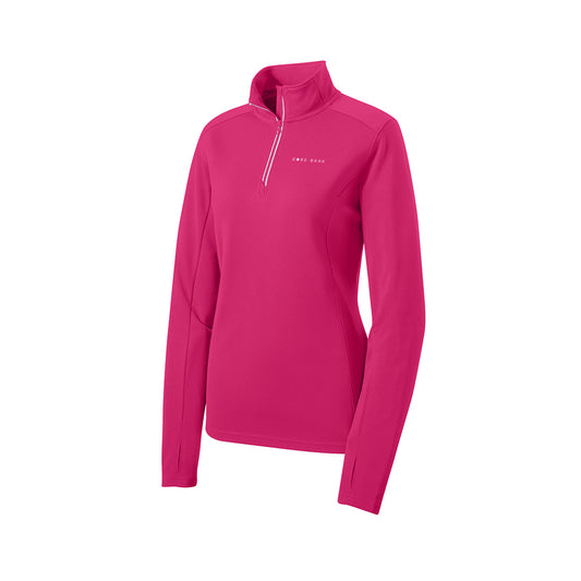 Sport-Tek Ladies Sport-Wick Textured 1/4-Zip Pullover