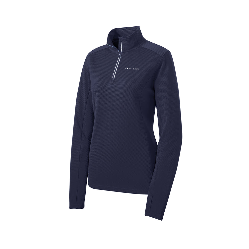 Sport-Tek Ladies Sport-Wick Textured 1/4-Zip Pullover