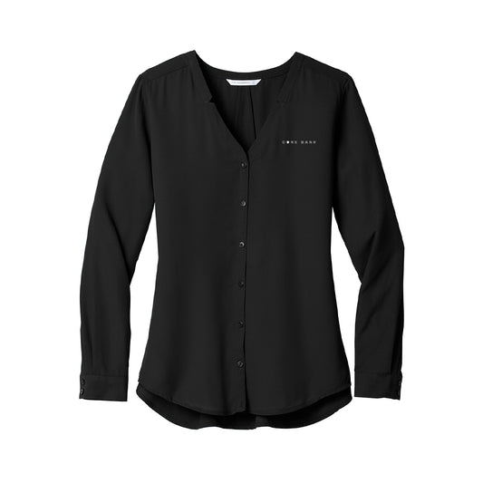 Port Authority Ladies Long Sleeve Button-Front Blouse