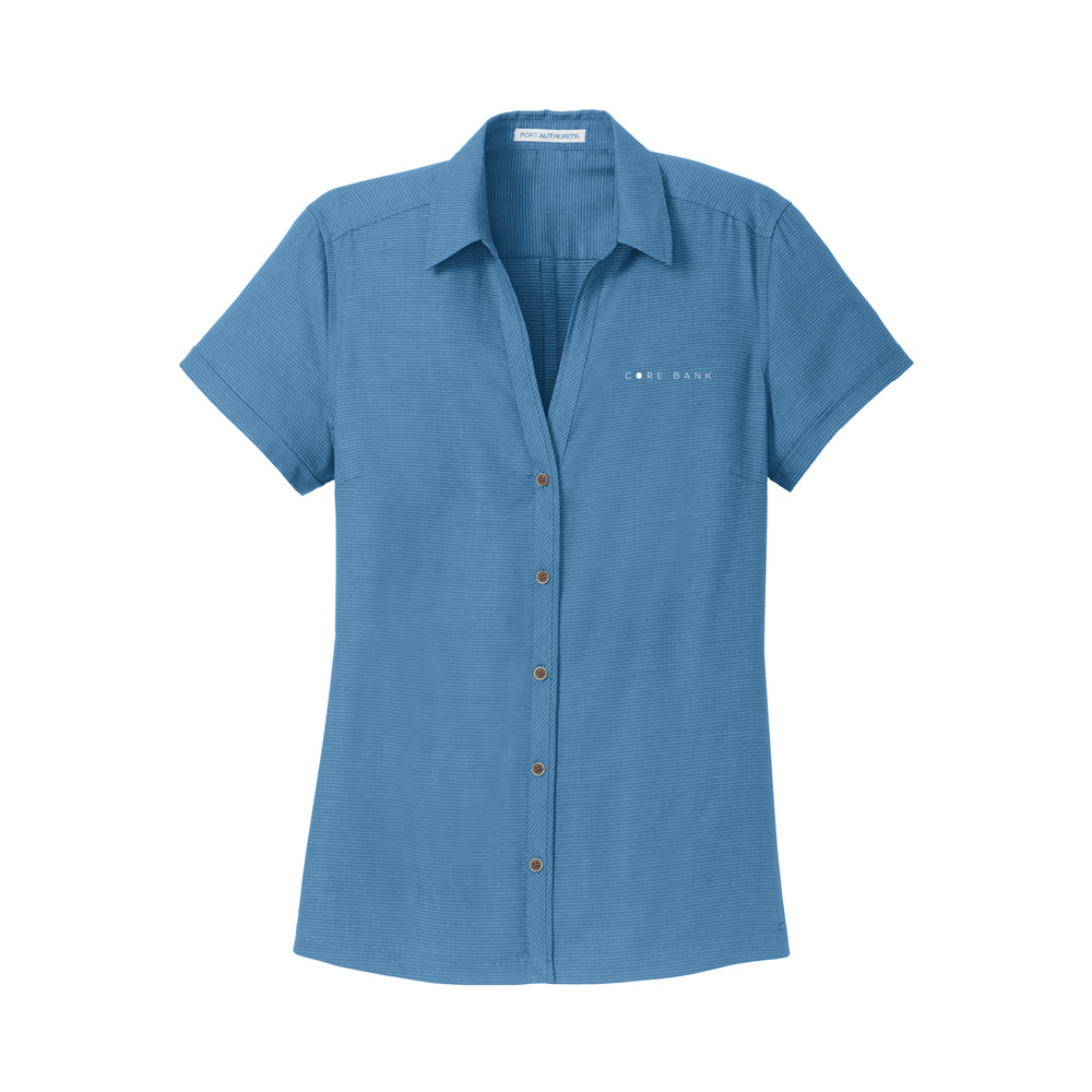 Port Authority Ladies Textured Camp Shirt