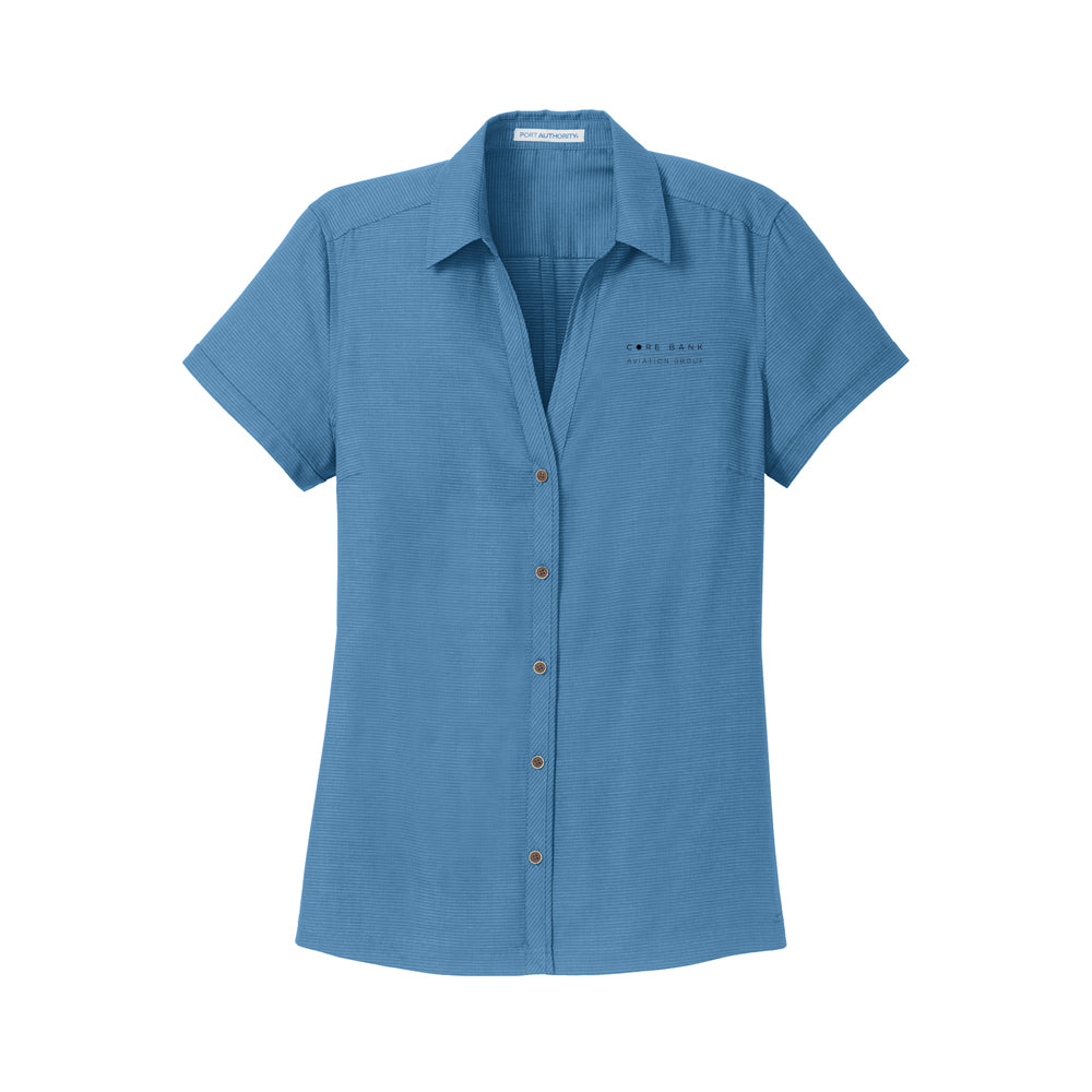 Port Authority Ladies Textured Camp Shirt