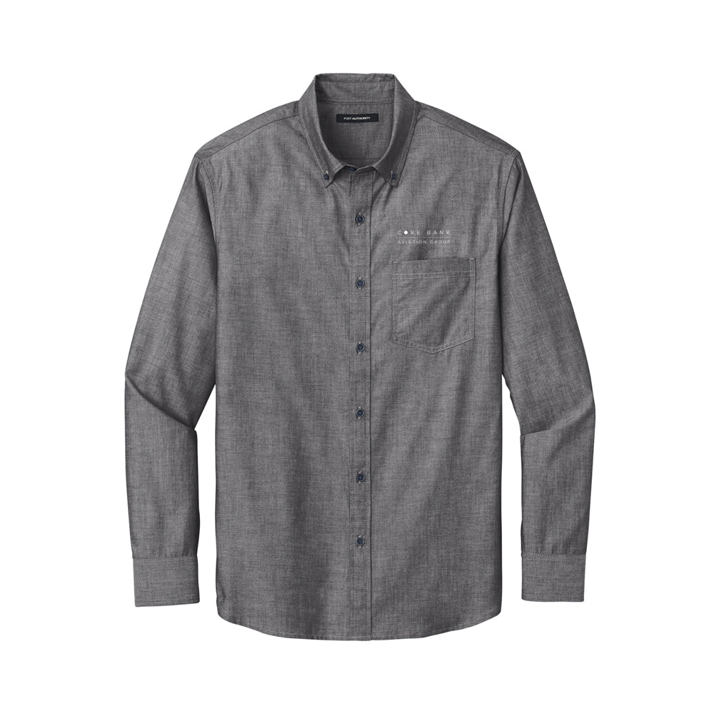 Port Authority Long Sleeve Chambray Easy Care Shirt