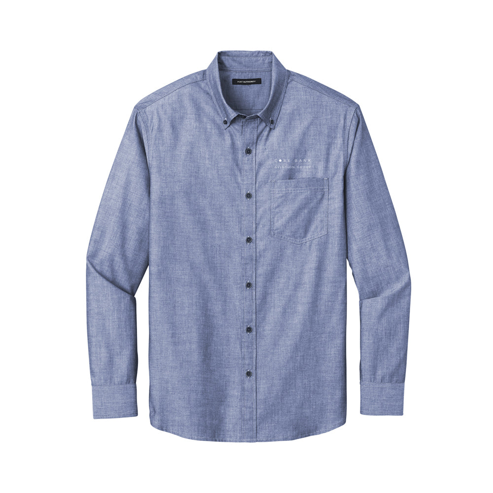 Port Authority Long Sleeve Chambray Easy Care Shirt