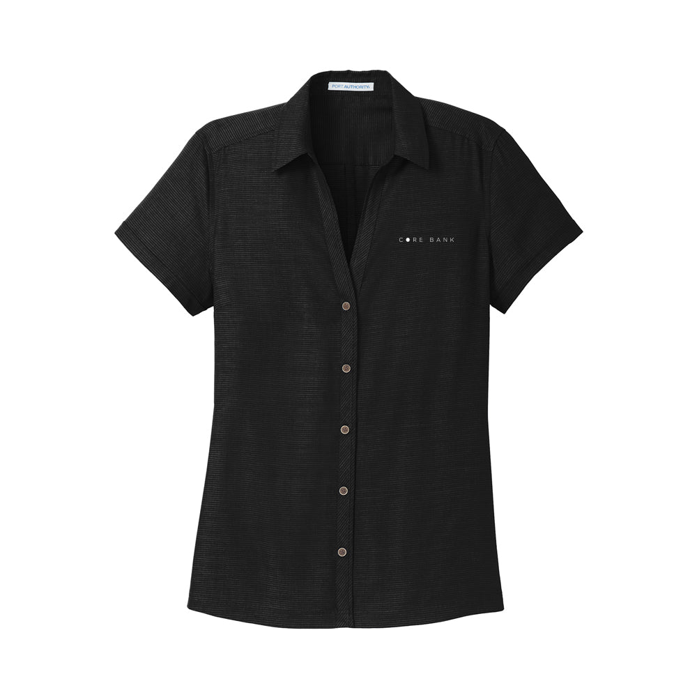 Port Authority Ladies Textured Camp Shirt