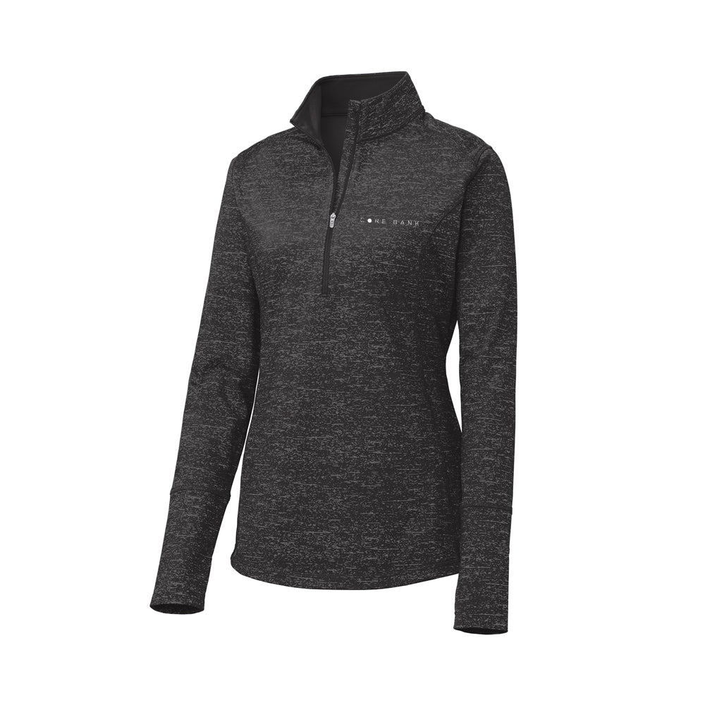 Sport-Tek Ladies Sport-Wick Stretch Reflective Heather 1/2-Zip Pullover