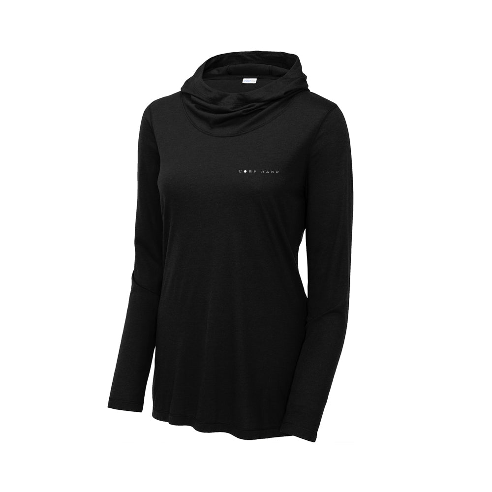 Sport-Tek Ladies PosiCharge Tri-Blend Wicking Long Sleeve Hoodie