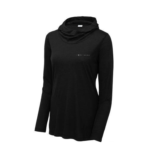 Sport-Tek Ladies PosiCharge Tri-Blend Wicking Long Sleeve Hoodie