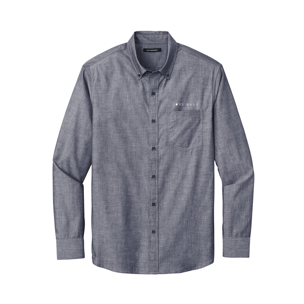 Port Authority Long Sleeve Chambray Easy Care Shirt – Core Bank Online ...