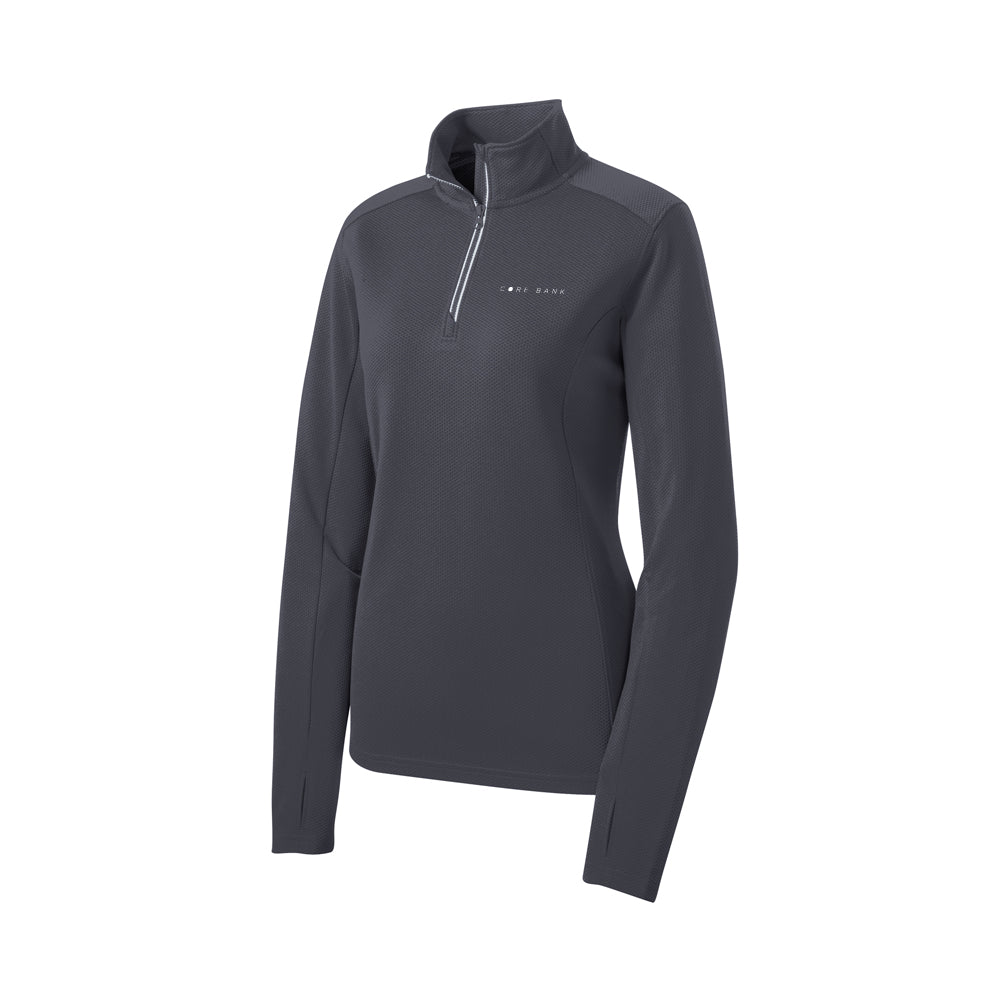 Sport-Tek Ladies Sport-Wick Textured 1/4-Zip Pullover