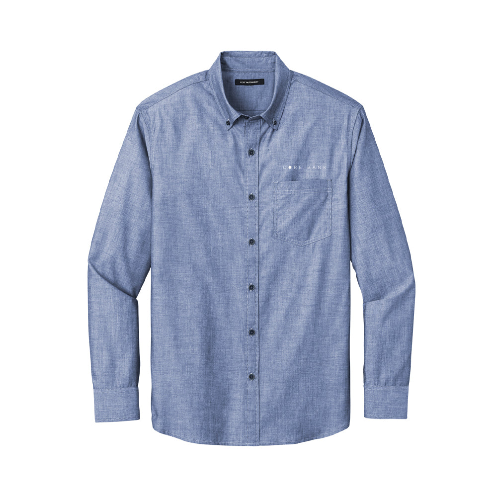 Port Authority Long Sleeve Chambray Easy Care Shirt