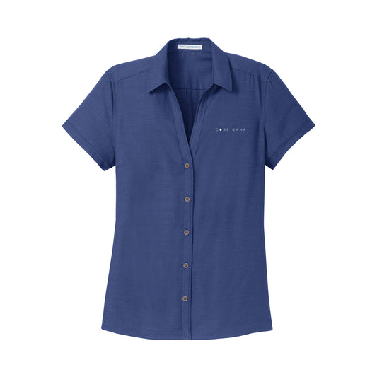 Port Authority Ladies Textured Camp Shirt