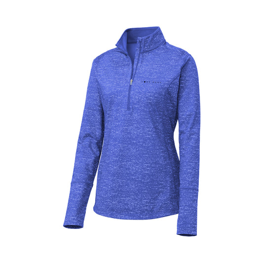 Sport-Tek Ladies Sport-Wick Stretch Reflective Heather 1/2-Zip Pullover