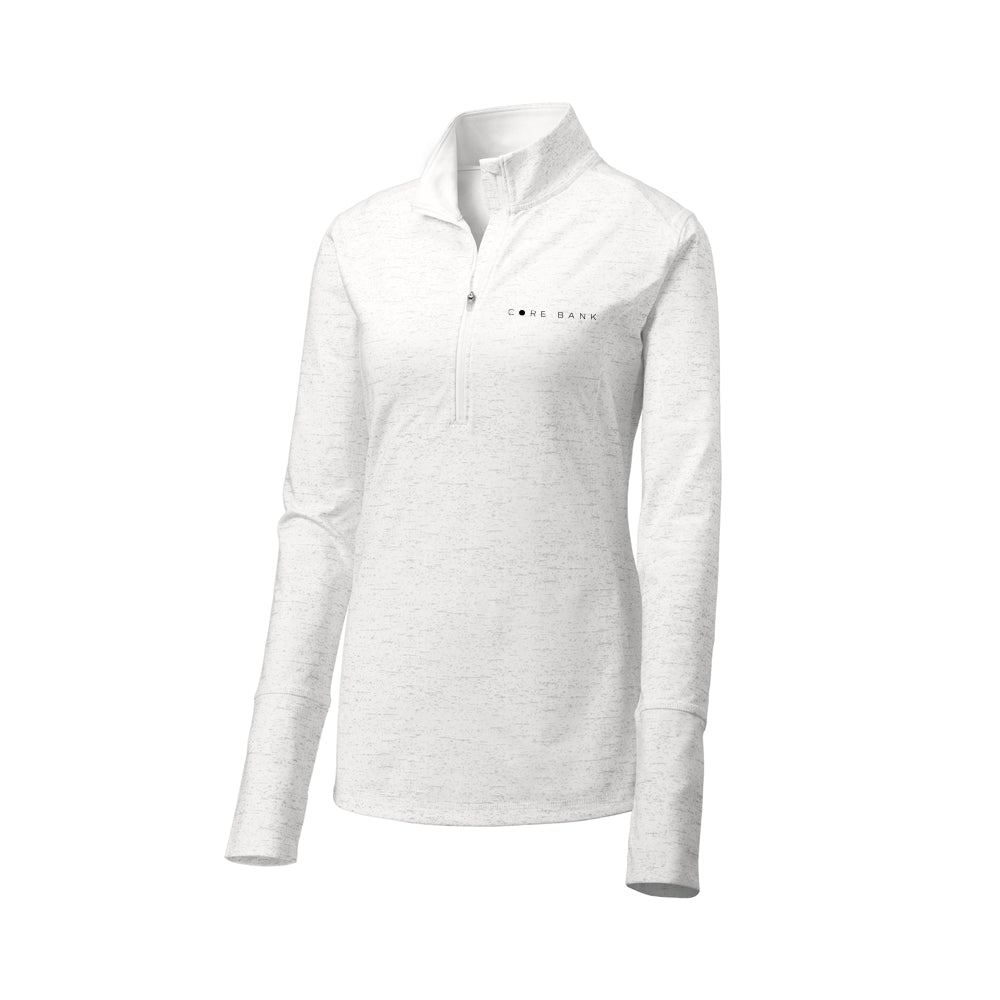 Sport-Tek Ladies Sport-Wick Stretch Reflective Heather 1/2-Zip Pullover